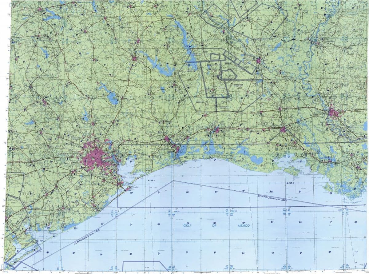 topographic นแผนที่ของฮูสตัน