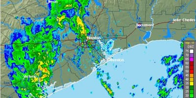 ฝนตกบนแผนที่ฮูสตัน