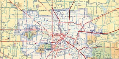 แผนที่ฮูสตัน freeways