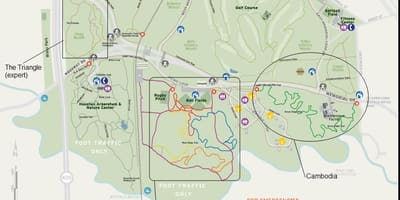 แผนที่ของอนุสรณ์สวนฮุสตัน